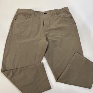Public Rec Pants Mens 42x25 Khaki Workday 5 Pocket Stretch Chino Casual‎ Golf